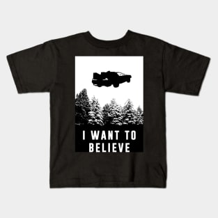 I want to believe Delorean Kids T-Shirt